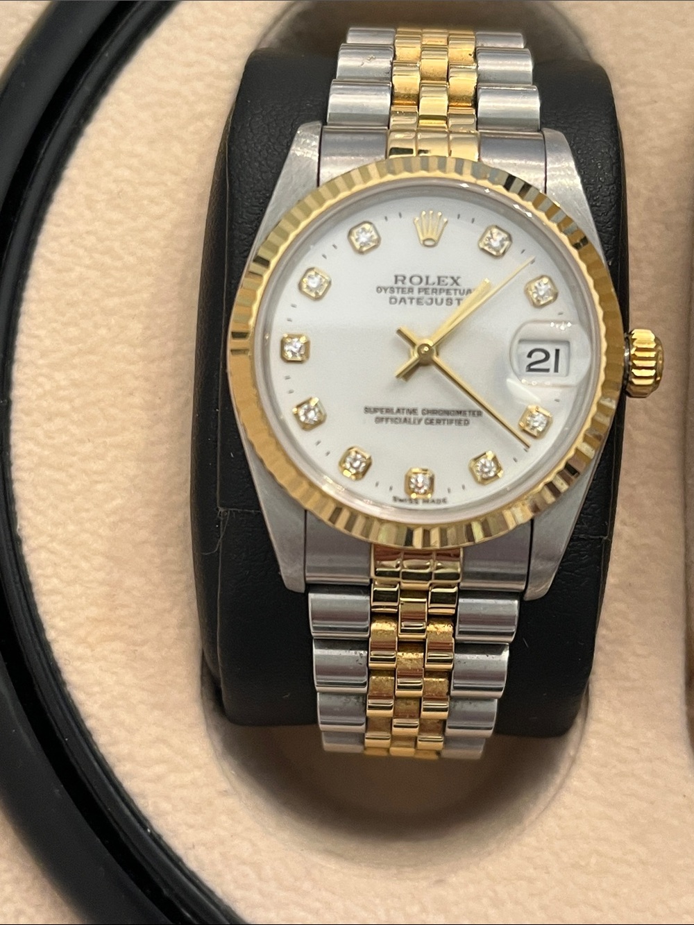 Rolex Two-Tone Gold and Silver Men's Dress Watch with White Dial - Picture 2 of 6
